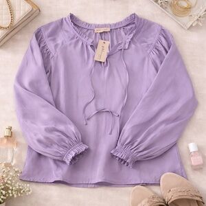 Philosophy Lilac Ruffle Blouse NWT Medium Romantic Spring Top